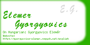 elemer gyorgyovics business card