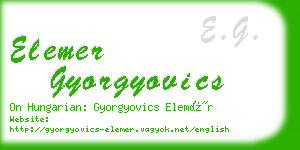 elemer gyorgyovics business card